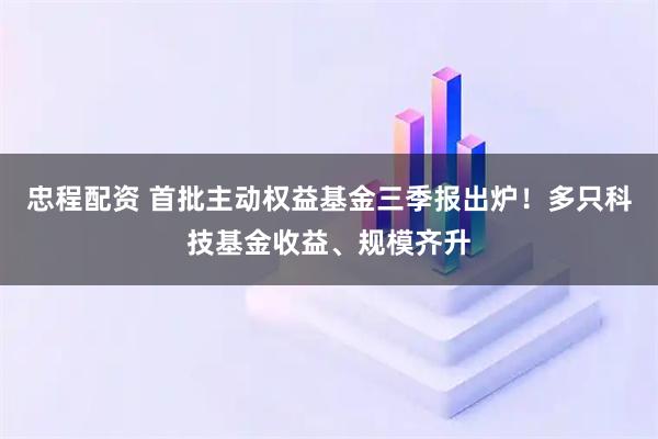 忠程配资 首批主动权益基金三季报出炉！多只科技基金收益、规模齐升