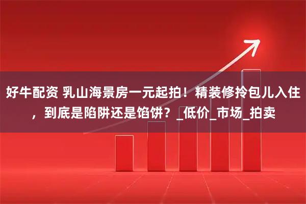 好牛配资 乳山海景房一元起拍！精装修拎包儿入住，到底是陷阱还是馅饼？_低价_市场_拍卖