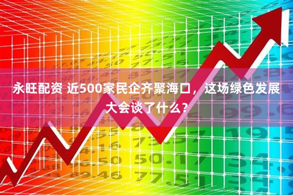 永旺配资 近500家民企齐聚海口，这场绿色发展大会谈了什么？